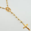 Rosario Virgen Guadalupe Crúz Cristo Romano 31gr / 70cm / 6mm-7mm Oro Amarillo 18K