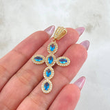 Dije Cruz Tupida 4.65gr / 4.8cm / Oro Amarillo 18K *