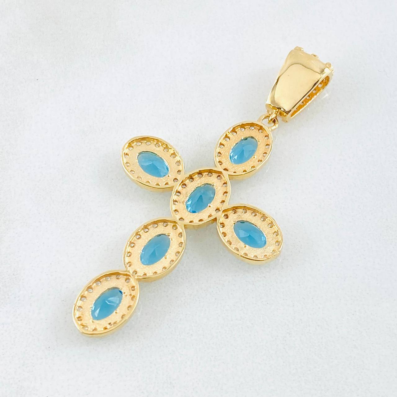 Dije Cruz Tupida 4.65gr / 4.8cm / Oro Amarillo 18K *