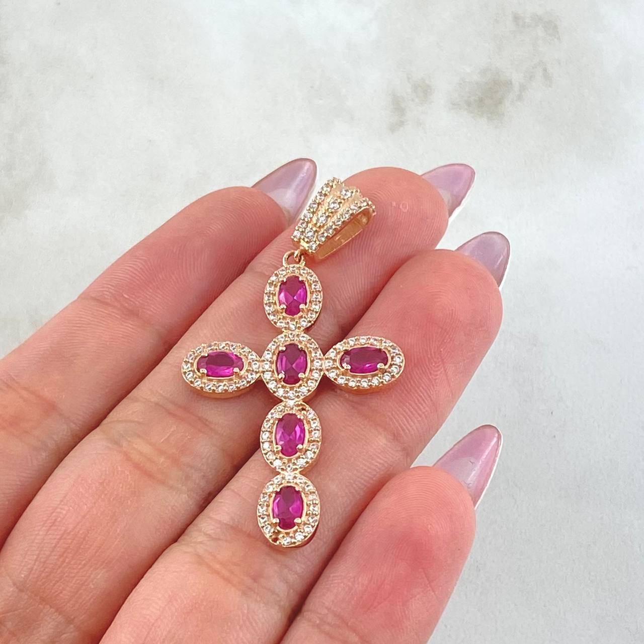 Dije Cruz Tupida 4.7gr / 4.8cm / Oro Amarillo 18K *