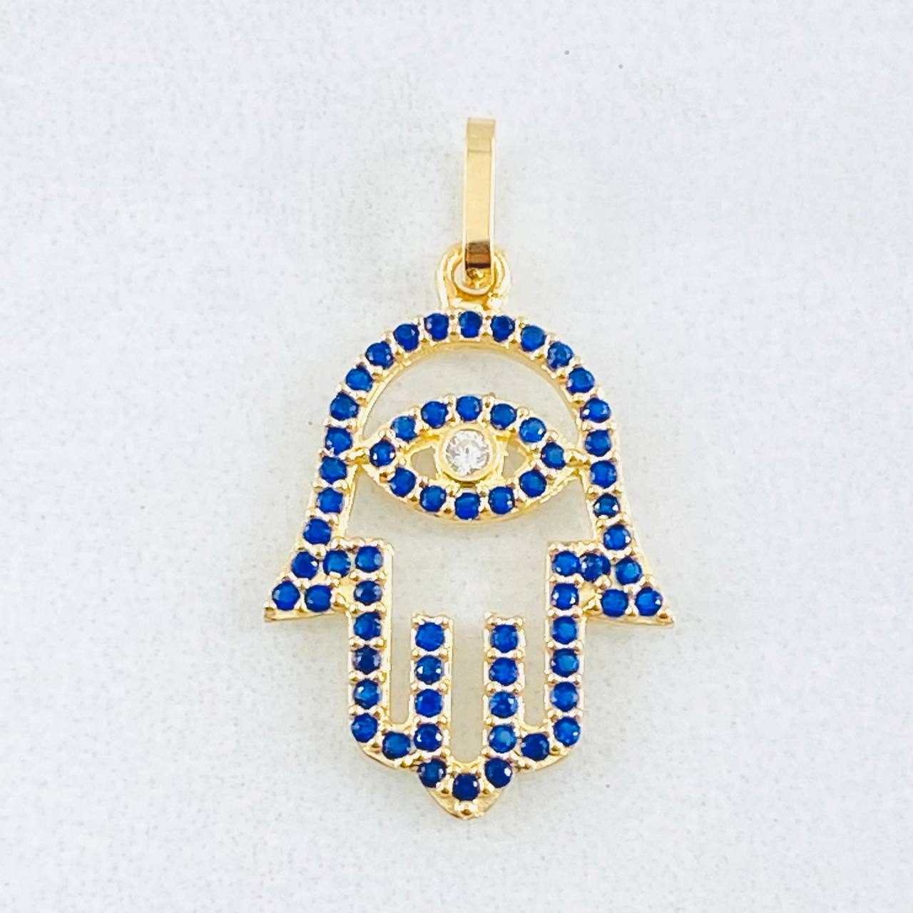 Dije Mano Hamsa 1.1gr / 2.3cm / Oro Amarillo 18K *