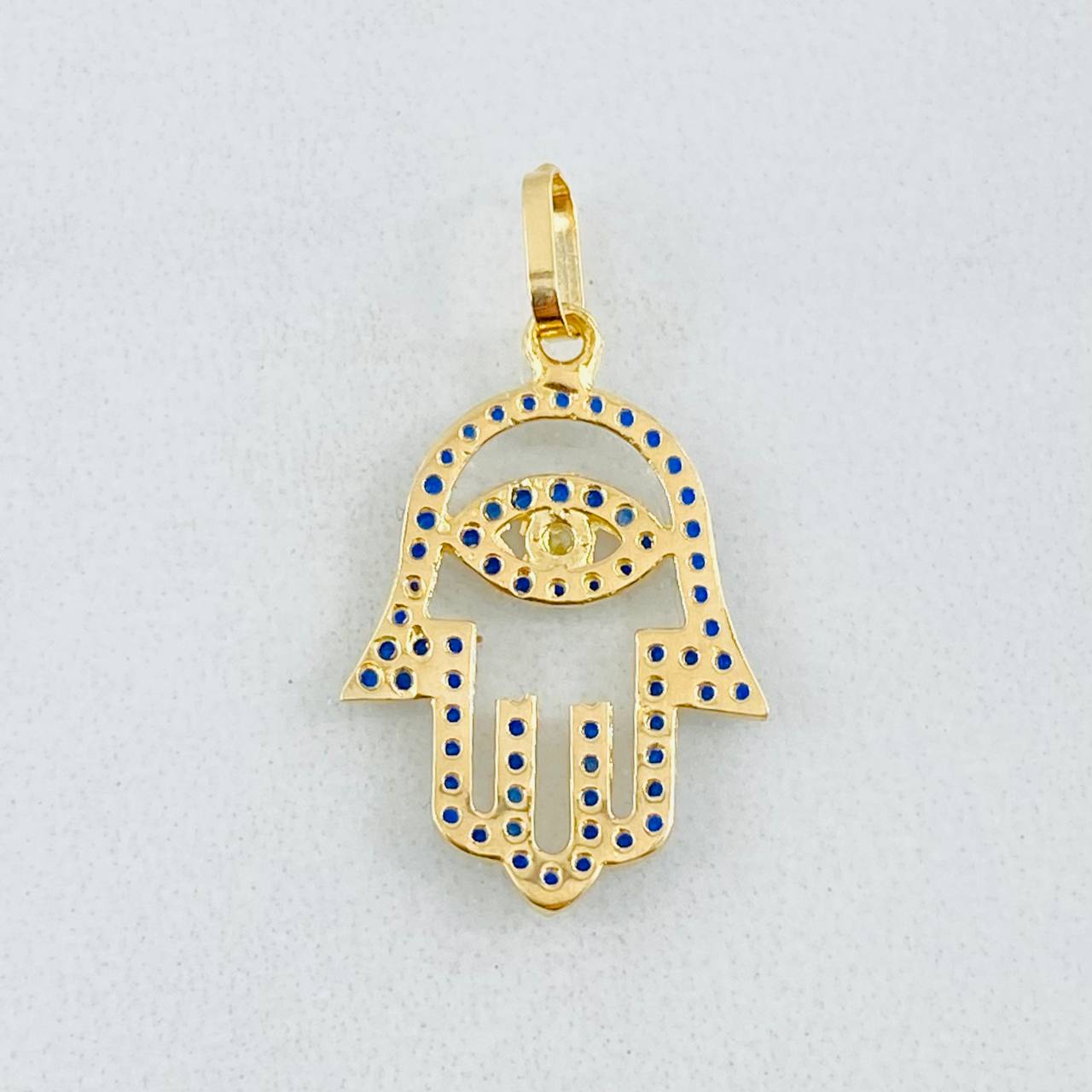 Dije Mano Hamsa 1.1gr / 2.3cm / Oro Amarillo 18K *