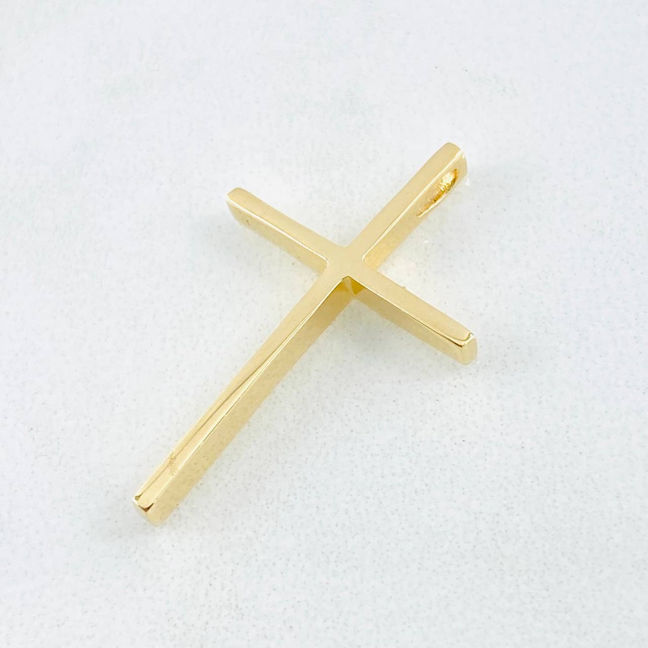 Dije Cruz Cubica 2.05gr / 2.8cm / Oro Amarillo 18K *