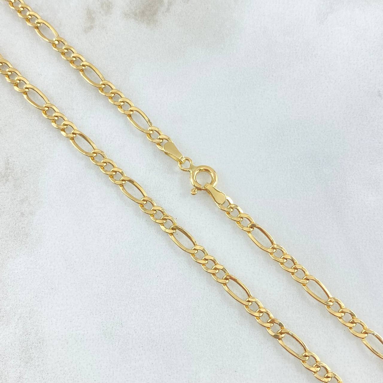 Cadena Figaro 3.75gr / 50cm / Oro Amarillo +1 18K