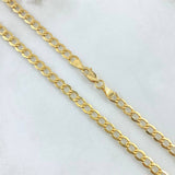 Cadena Cubana 11.3gr / 60cm / 5.1mm Oro Amarillo +0 18K