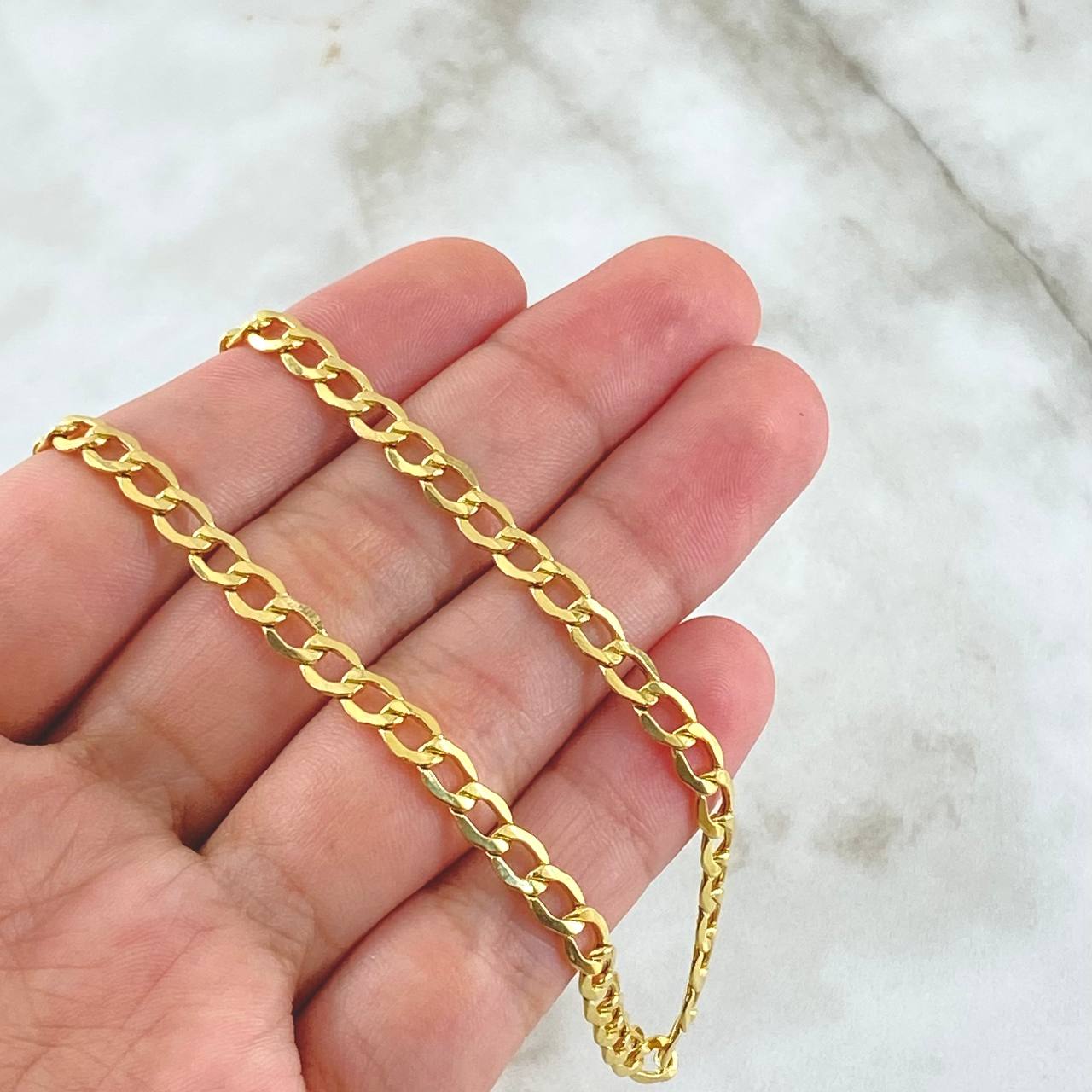 Cadena Cubana 10gr / 60cm / 4.6mm Oro Amarillo +0 18K