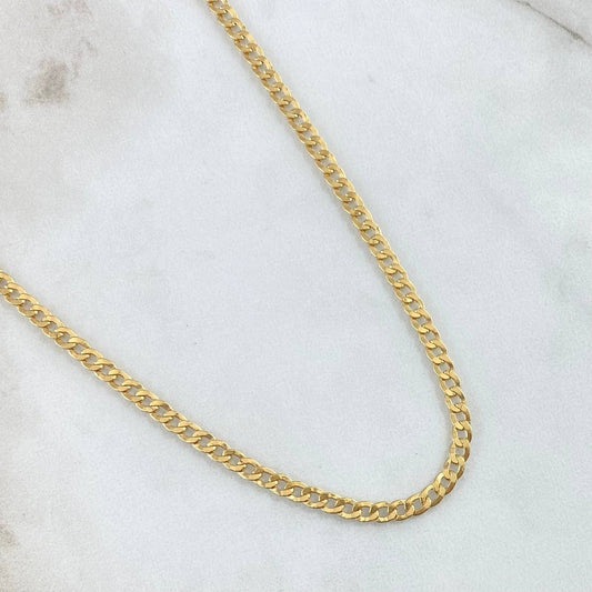 Cadena Cubana 6.45gr / 60cm / 3.4mm Oro Amarillo +0 18K *