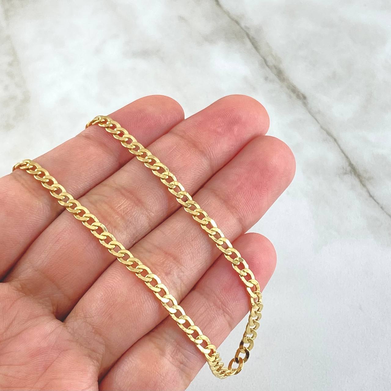 Cadena Cubana 6.45gr / 60cm / 3.4mm Oro Amarillo +0 18K *