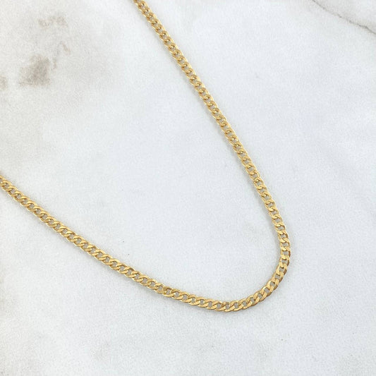 Cadena Cubana 3.5gr / 60cm / 2.5mm Oro Amarillo +1 18K ©
