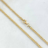 Cadena Cubana 3.55gr / 60cm / 2.5mm Oro Amarillo +1 18K ©