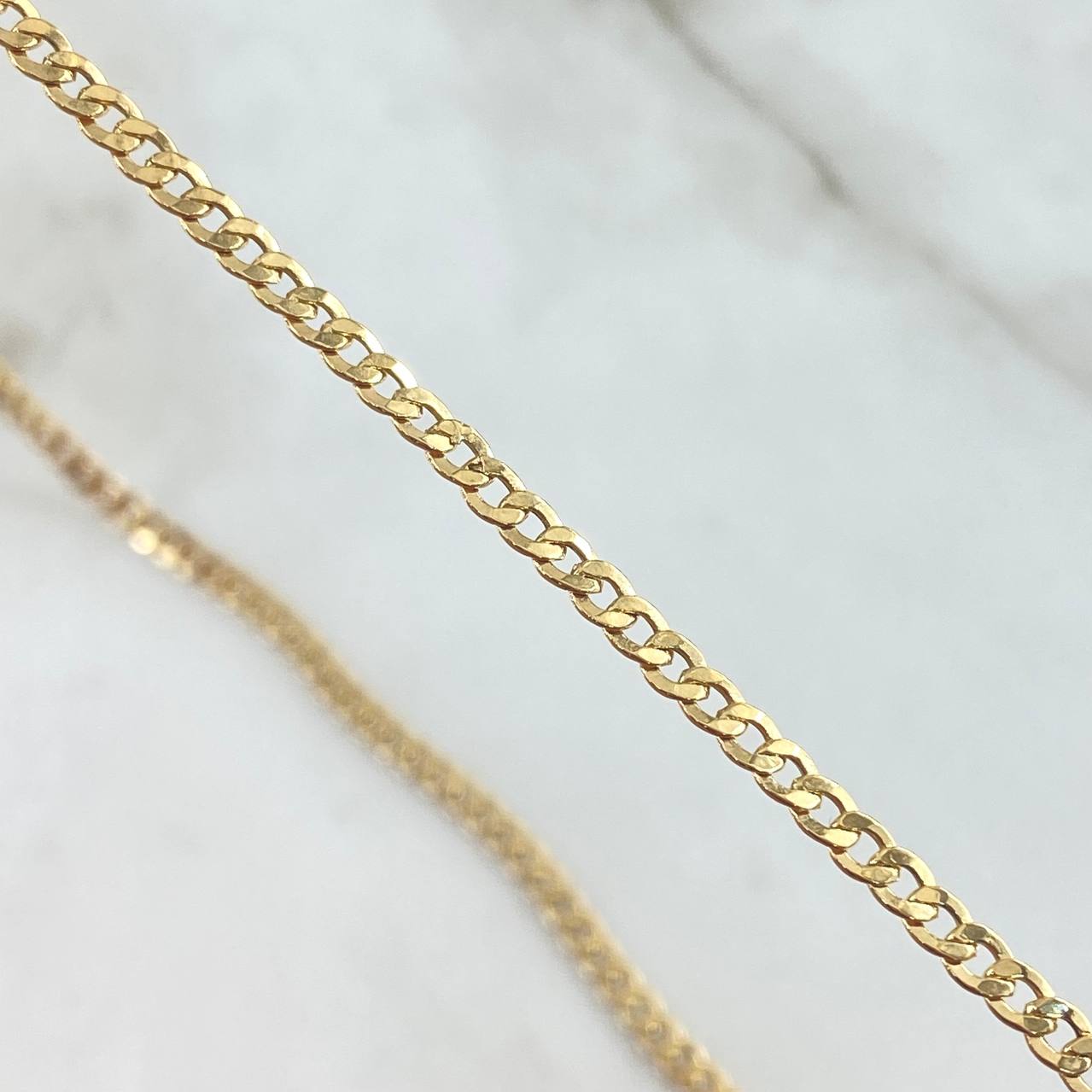 Cadena Cubana 3.55gr / 60cm / 2.5mm Oro Amarillo +1 18K ©