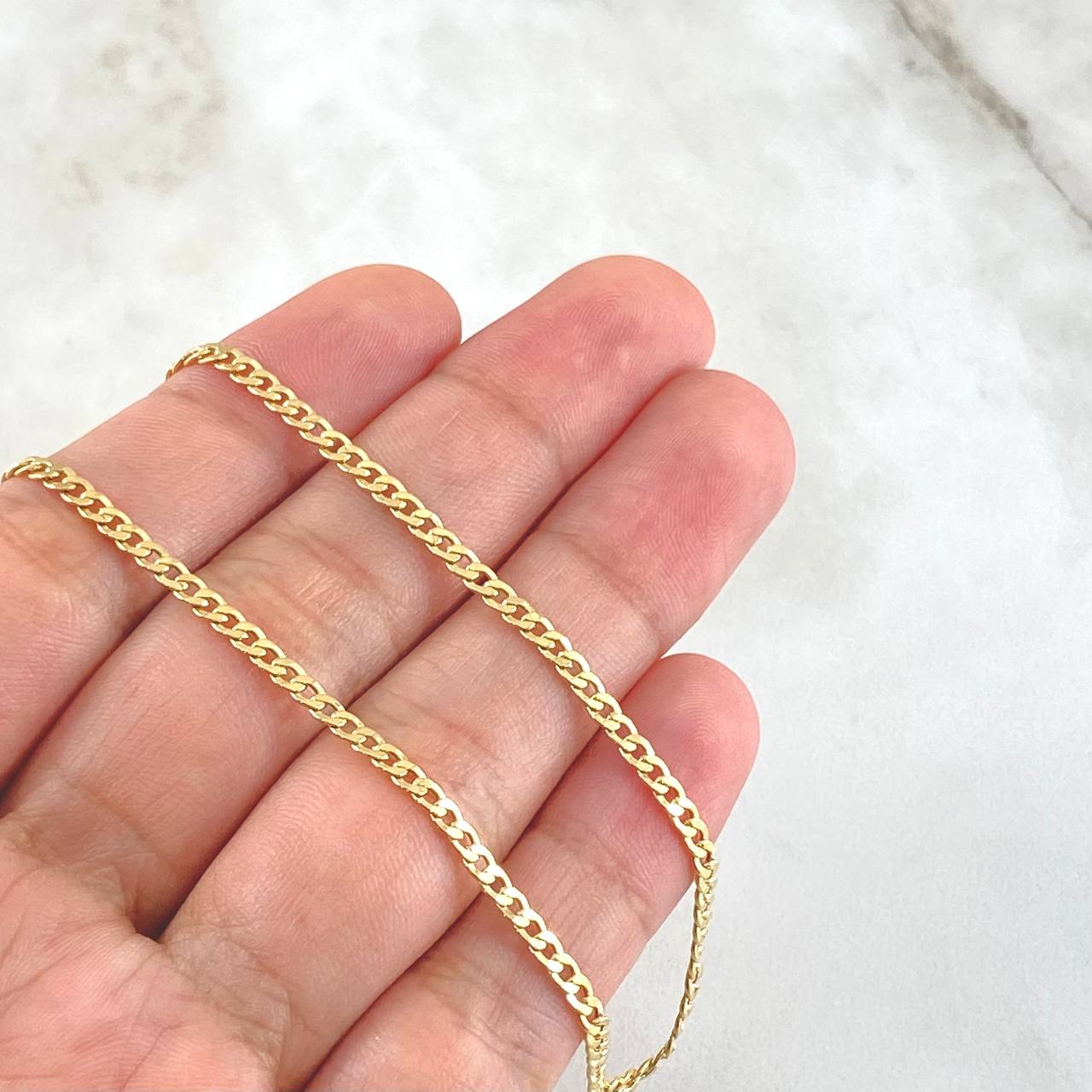Cadena Cubana 3.9gr / 60cm / 2.5mm Oro Amarillo +0 18K ©