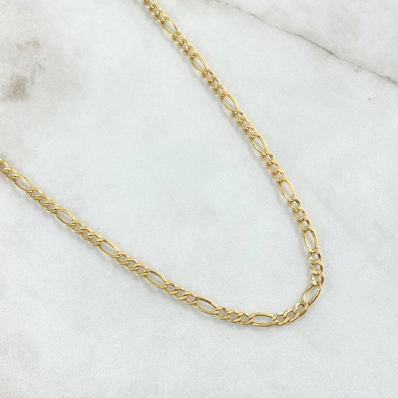 Cadena Figaro 4.15gr / 63cm / 3.3mm Oro Amarillo +0 18K *