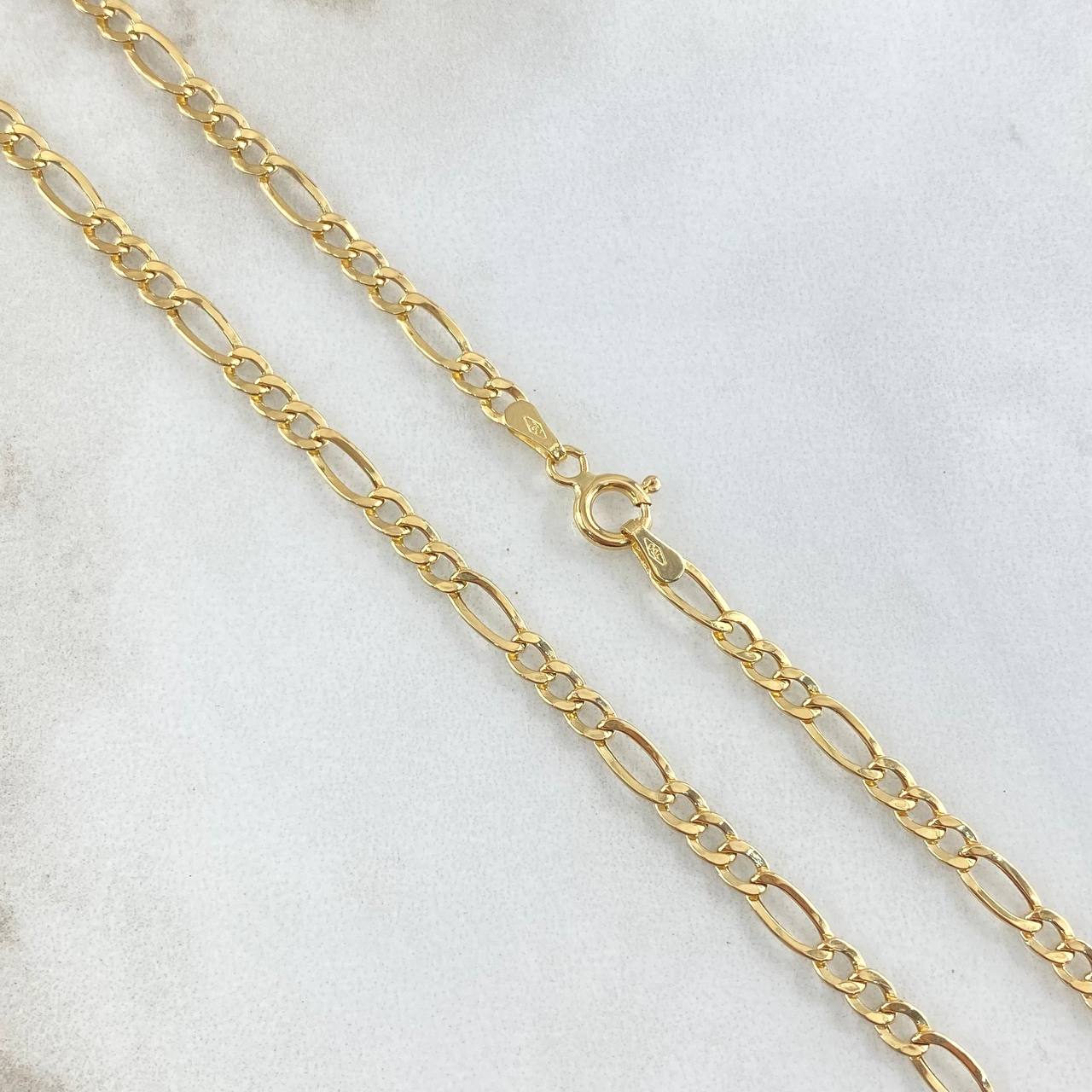 Cadena Figaro 4.15gr / 63cm / 3.3mm Oro Amarillo +0 18K *