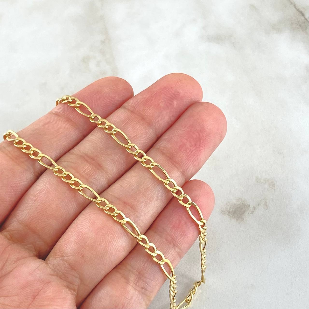 Cadena Figaro 4.15gr / 63cm / 3.3mm Oro Amarillo +0 18K *