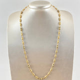 Cadena Rustica Barril Corona RX 10.9gr / 60cm / 4.3mm Cauchos Negros Oro Amarillo 18K