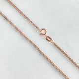 Cadena Franco 2.9gr / 50cm / 1.4mm Dos Oros Blanco Rosa +3 18K