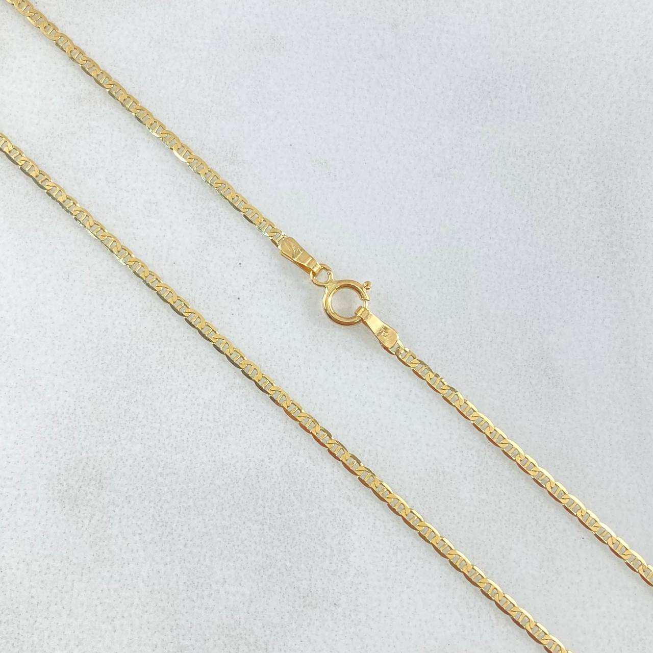 Cadena Plana 2.2gr / 50cm / +3 Oro 18K ©