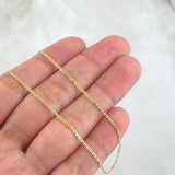 Cadena Plana 2.1gr / 45cm / +3 Oro 18K ©