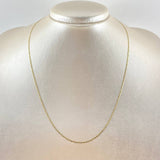 Cadena Escalera Plana Diamantada 1.45gr / 45cm / 1.3mm Tres Oros +3 18K ©