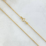 Cadena Militar 3.15gr / 50cm / 1.2mm Oro Amarillo +3 18K