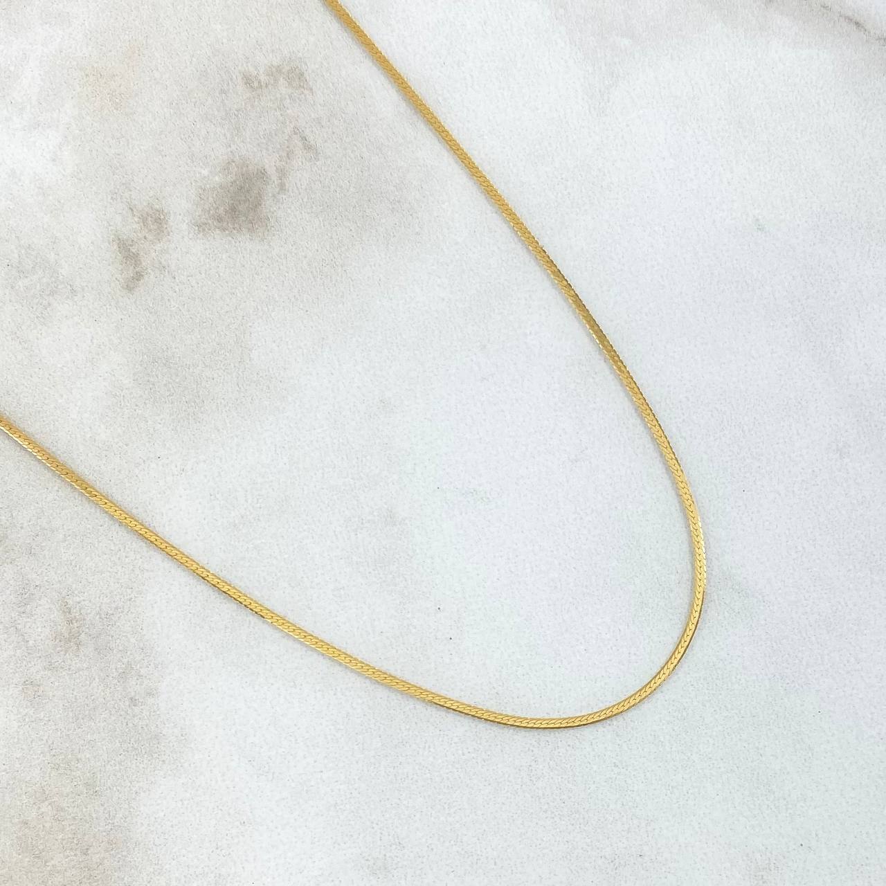 Cadena Mini Espejo 1.1gr / 40cm / 1mm Oro Amarillo +3 18K