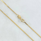 Cadena Mini Espejo 1.1gr / 40cm / 1mm Oro Amarillo +3 18K *