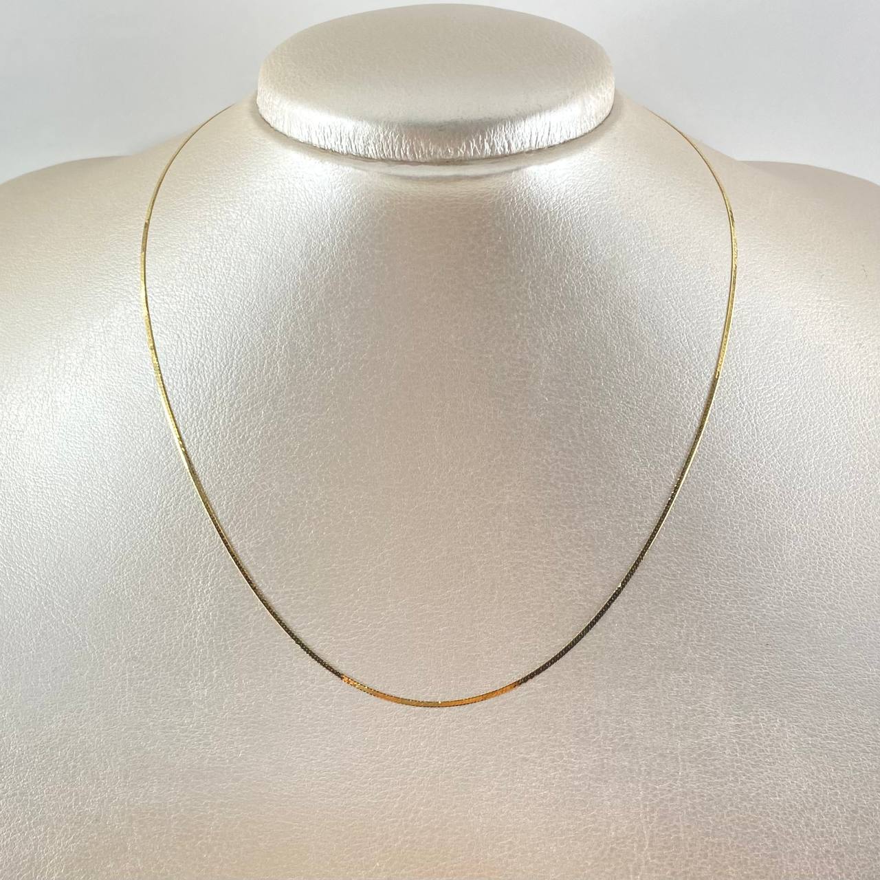 Cadena Mini Espejo 1.1gr / 40cm / 1mm Oro Amarillo +3 18K *