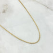 Cadena Plana 11.25gr / 60cm / 3.3mm Dimantada Tres Oros +3 18K