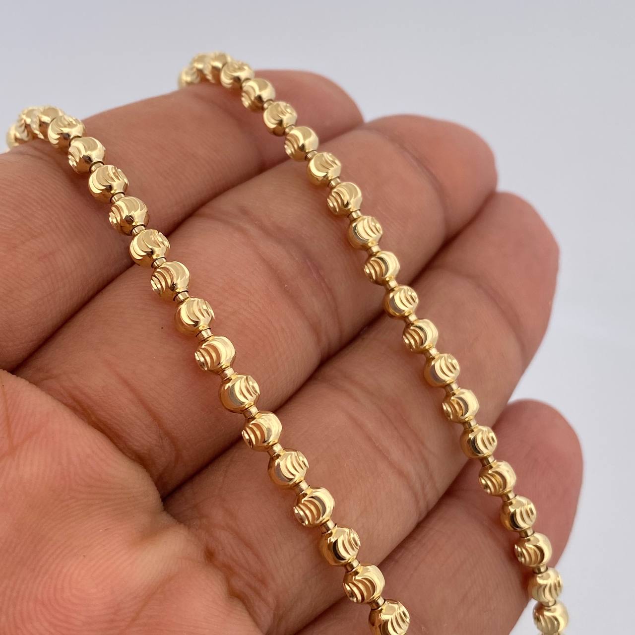 Cadena Militar 29gr / 65.8cm / Nac.Esp. Oro 18K $