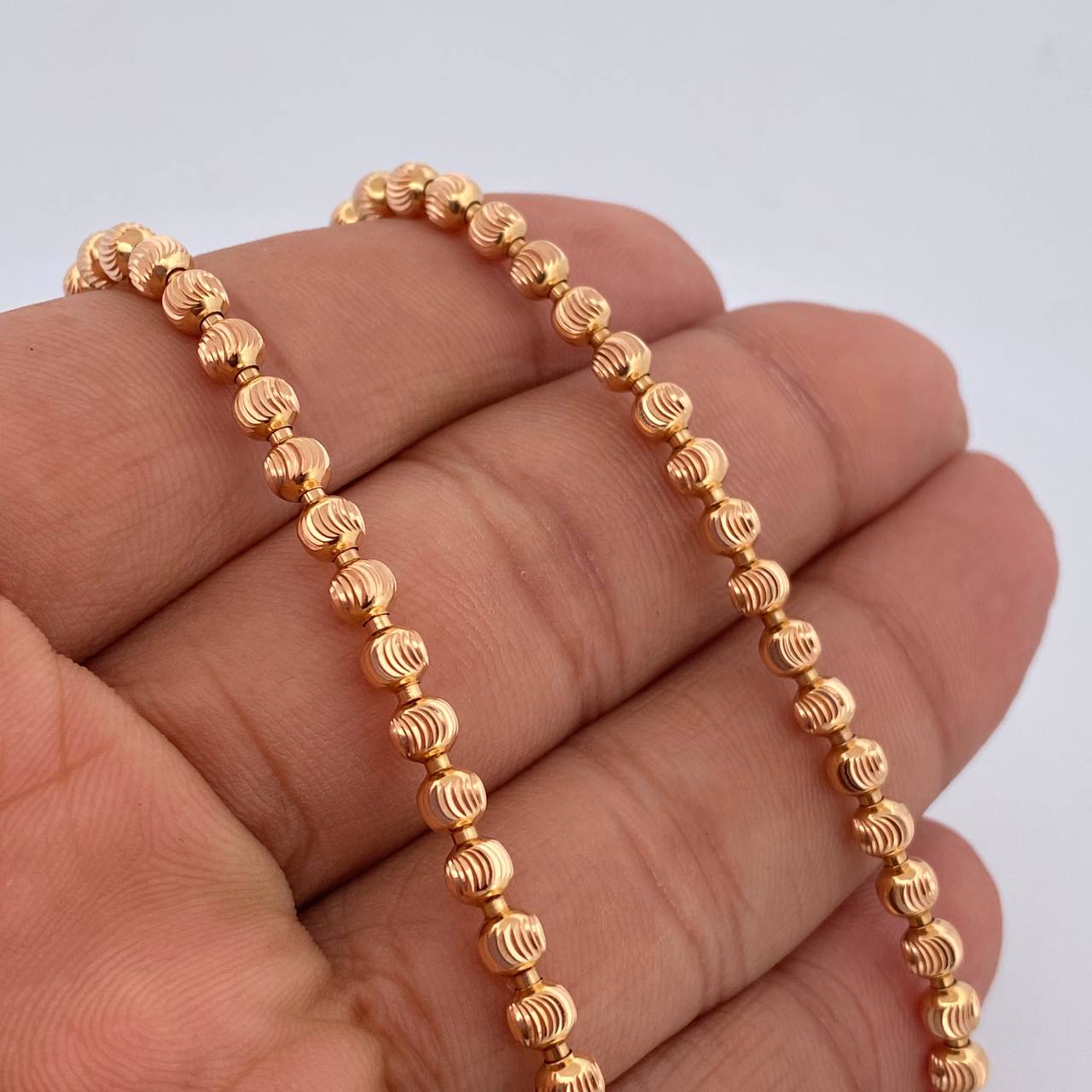 Cadena Militar 28.55gr / 68cm / Nac.Esp. Oro 18K $