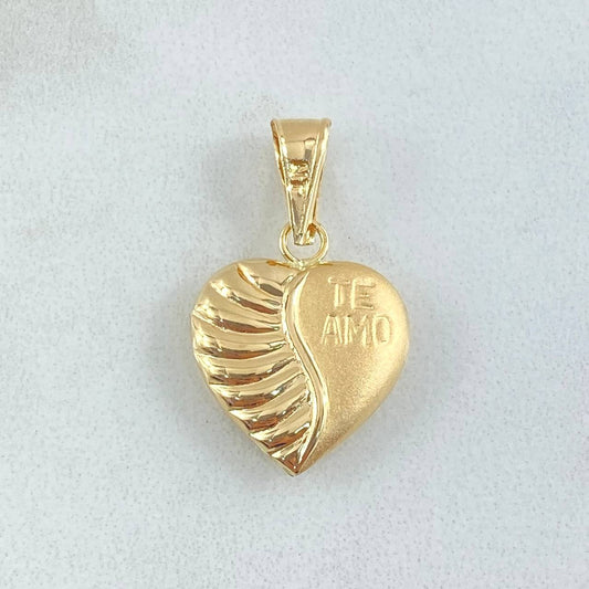 Dije Corazón Te Amo 1.1gr / 2.5cm / Oro 18K ©