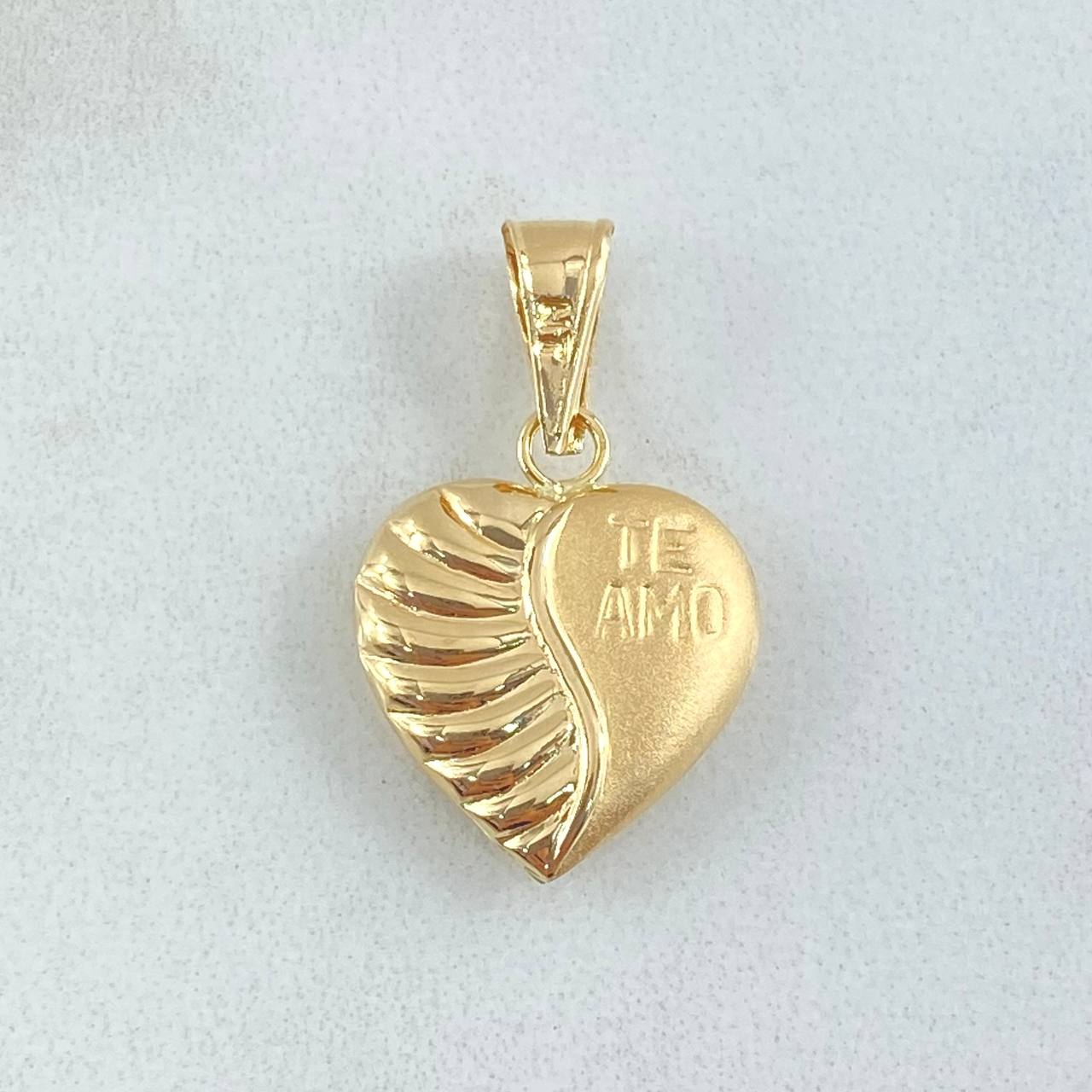 Dije Corazon Te Amo 1.1gr / 2.5cm / Oro 18K