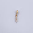 Dije Letra I 0.4gr / 1.5cm / Circones Blancos Oro Amarillo 18K &