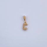 Dije Letra J 0.55gr / 1.5cm / Circones Blancos Oro Amarillo 18K &
