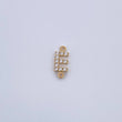 Herraje Letra E 0.4gr / 1cm / Circones Blancos Oro Amarillo 18K &