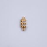 Herraje Letra E 0.4gr / 1cm / Circones Blancos Oro Amarillo 18K &