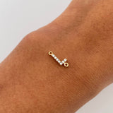 Herraje Letra L 0.25gr / 1cm / Circones Blancos Oro Amarillo 18K &