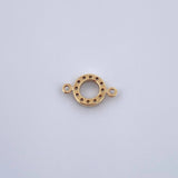 Herraje Letra O 0.45gr / 1cm / Circones Blancos Oro Amarillo 18K &
