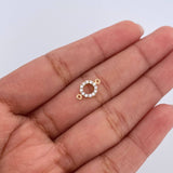 Herraje Letra O 0.5gr / 1cm / Circones Blancos Oro Amarillo 18K &