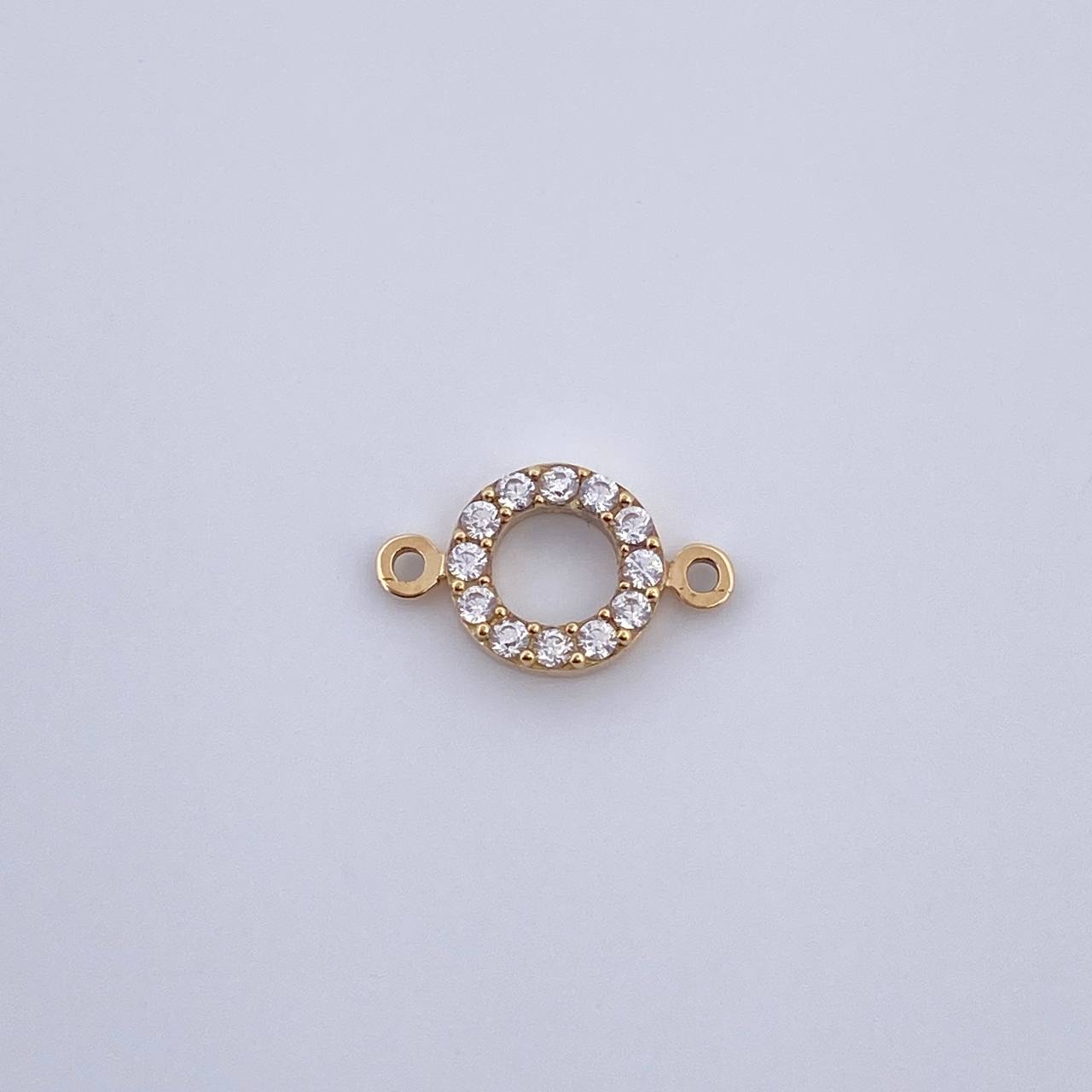 Herraje Letra O 0.45gr / 1cm / Circones Blancos Oro Amarillo 18K &