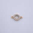 Herraje Letra O 0.45gr / 1cm / Circones Blancos Oro Amarillo 18K &