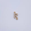 Herraje Letra R 0.4gr / 1cm / Circones Blancos Oro Amarillo 18K &