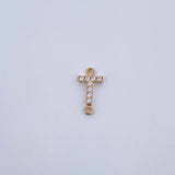 Herraje Letra T 0.25gr / 1cm / Circones Blancos Oro Amarillo 18K &