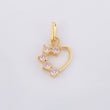 Dije Corazon Parcial Ampliado 0.9gr / 1.8cm / Oro Amarillo 18K ©