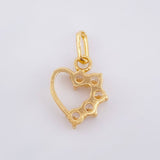 Dije Corazon Parcial Ampliado 0.9gr / 1.8cm / Oro Amarillo 18K ©