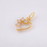 Dije Corazon Parcial Ampliado 0.9gr / 1.8cm / Oro Amarillo 18K ©