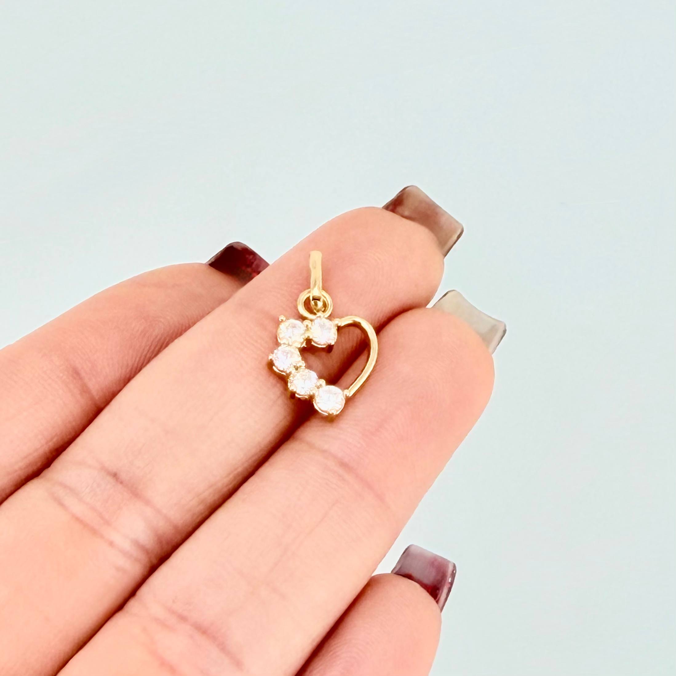 Dije Corazon Parcial Ampliado 0.9gr / 1.8cm / Oro Amarillo 18K ©