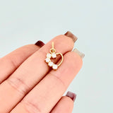 Dije Corazon Parcial Ampliado 0.9gr / 1.8cm / Oro Amarillo 18K ©