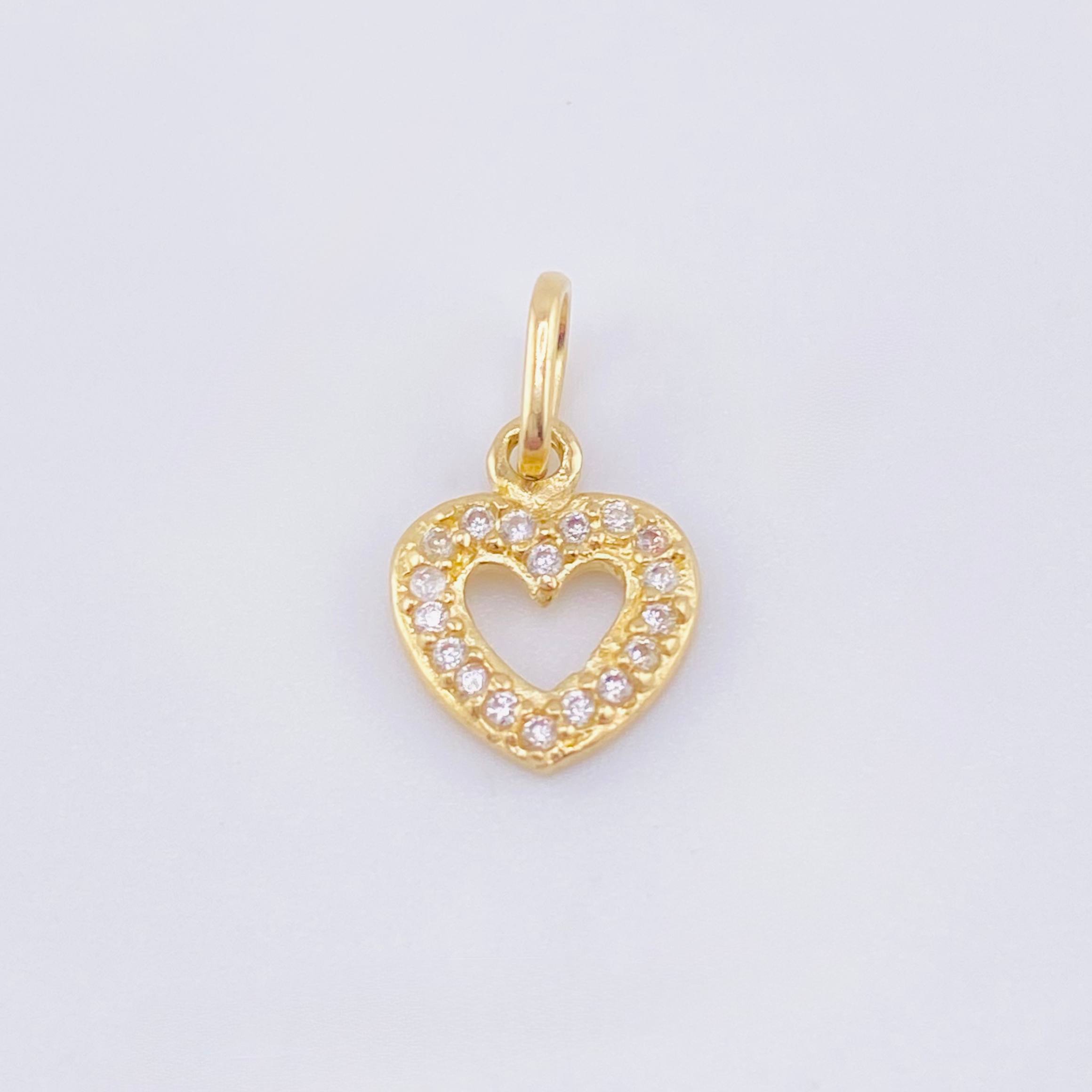 Dije Silueta Corazon 0.75gr / 1.5cm / Oro Amarillo 18K